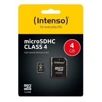 Intenso microSDHC Speicherkarte 4GB Class 4 