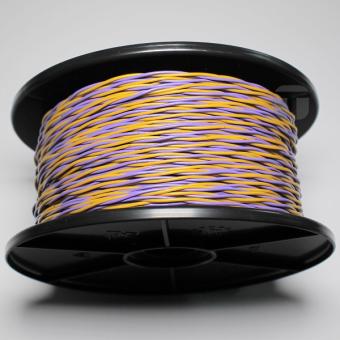 YV-Draht 2X0,6/1,1 gelb-violett auf Spule zu 100 Meter 