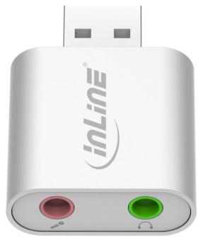 InLine® USB Audio Soundkarte, Aluminium Gehäuse 