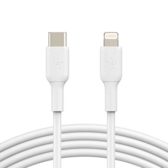 Belkin Lightning/USB-C Kabel PVC, mfi zertifiziert, 1m, weiß 
