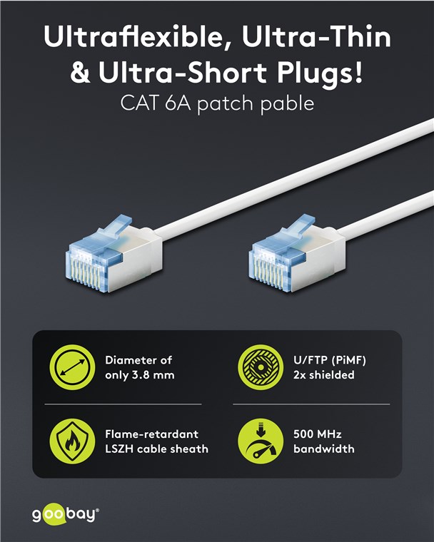 Ultra-flexibles CAT 6A Patchkabel