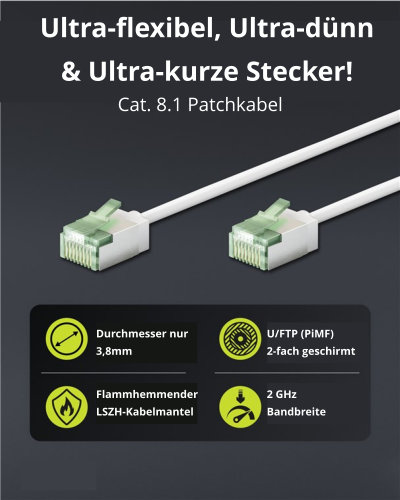 Ultra-flexibles CAT 8.1 Patchkabel