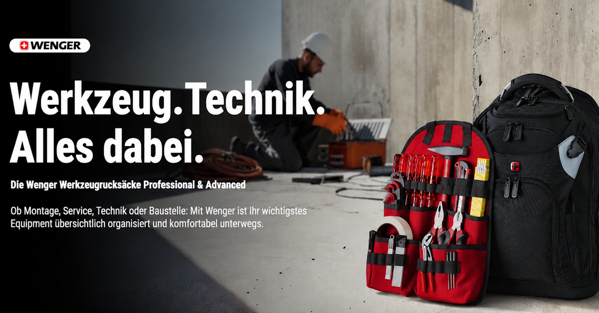 Werkzeug. Technik. Alles dabei.